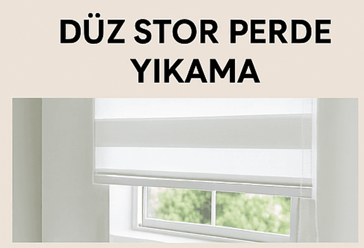 Atakum stor perde yıkama örneği